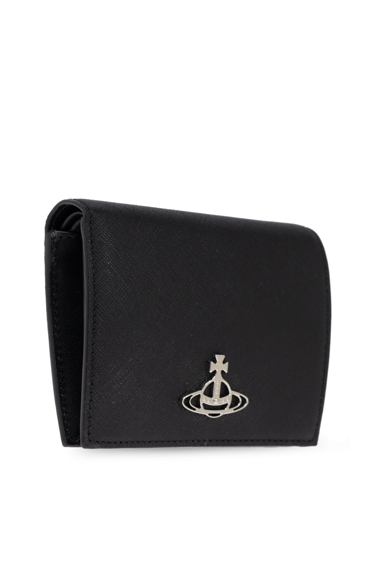 Black Folding wallet with logo Vivienne Westwood